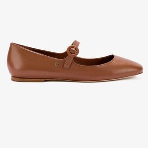 Larroude Blair Ballet Flat In Caramel Leather 6.5